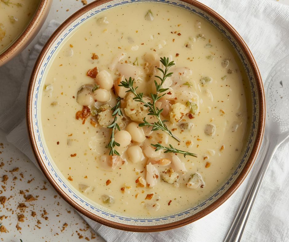 Creamy Cauliflower & White Bean&nbsp;Soup